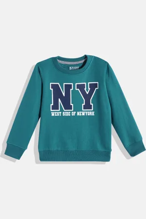 HERE&NOW Boys Blue Typography Print Sweatshirt