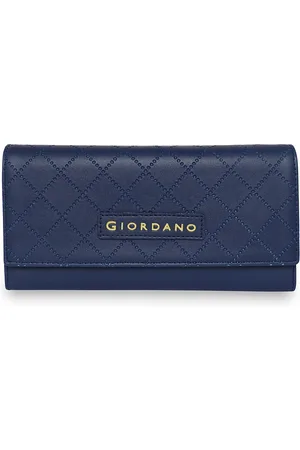 Giordano Women Blue PU Two Fold Wallet