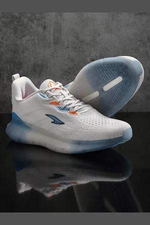 ASIAN Men White Mesh Running Non-Marking Shoes