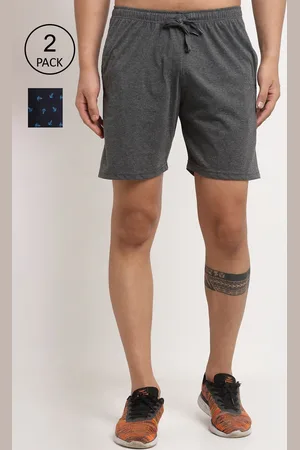 VIMAL JONNEY Men Pack Of 2 Grey Training or Gym Sports Shorts