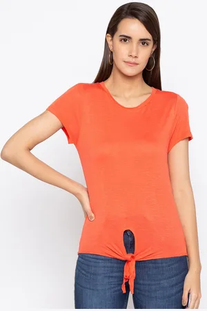 Globus Women Orange Solid Top