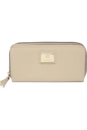 Caprese Women Beige Solid Kiko Two Fold Wallet