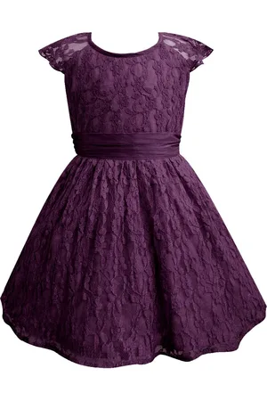 A.T.U.N. A T U N Girls Purple Lace Dress