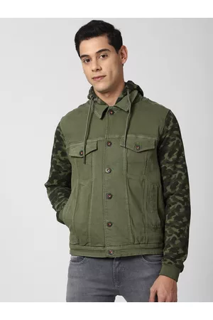 Cord Jacket For Men - Army Green