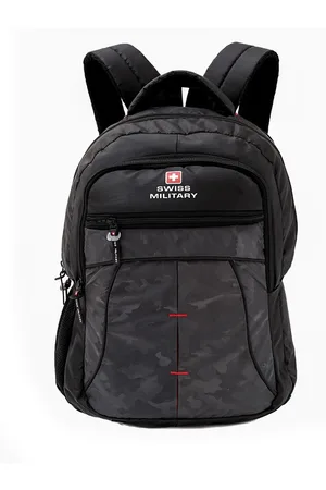 Swiss Military Unisex Black Camouflage Backpack