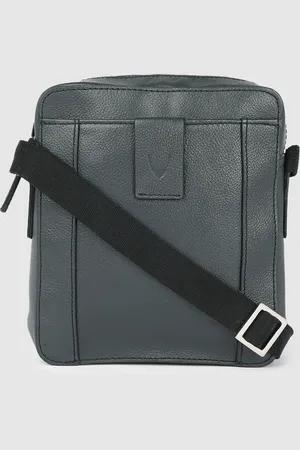 Hidesign Men Blue Leather Messenger Bag