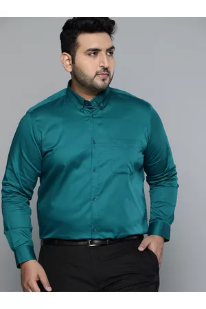 DENNISON Men Green Smart Slim Fit Pure Cotton Opaque Formal Shirt