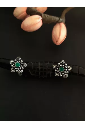 Binnis Wardrobe Womens Silver & Green German toe ring