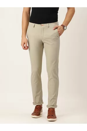 Buy Men Green Solid Super Slim Fit Casual Trousers Online  764223  Peter  England