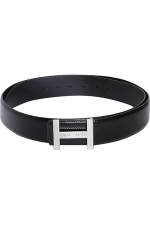Tommy Hilfiger Men Black Solid Leather Belt