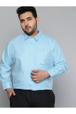 DENNISON Men Blue Smart Slim Fit Pure Cotton Solid Formal Shirt