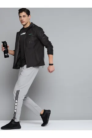 Slazenger Men Black Camouflage Print Hooded Running Rapid-Dry Jacket