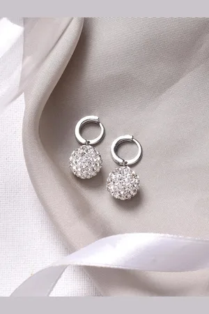 Joker & Witch Silver-Toned Contemporary Drop Earrings