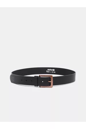 SPYKAR Men Black Leather Belt