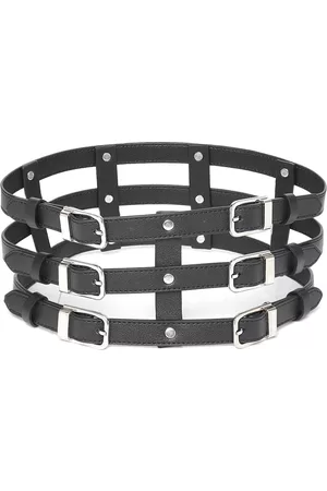 Berrylush Women Black 3-Layered Belt