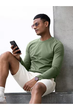 DaMENSCH Men Olive Green Premium Cotton T-shirt