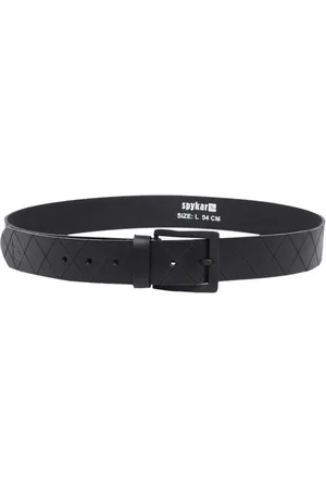 SPYKAR Men Black Textured Leather Belt