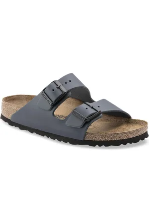 Birkenstock Unisex Navy Blue Arizona Natural Leather Narrow Width Sandals