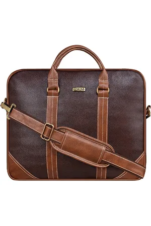 Lorem Unisex Brown Textured Messenger Bag