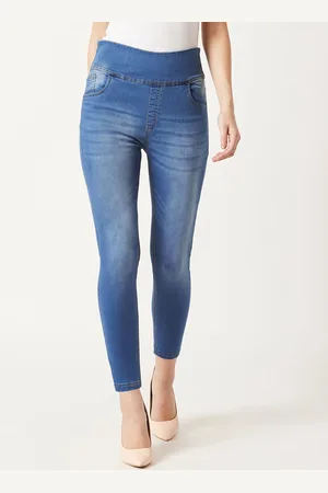 Miss Chase Women Blue Skinny Fit Solid Denim Jeggings