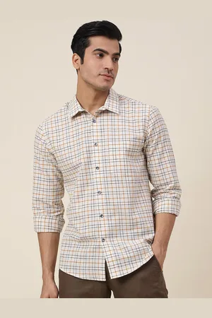 Fabindia Men Slim Fit Tartan Checks Cotton Casual Shirt