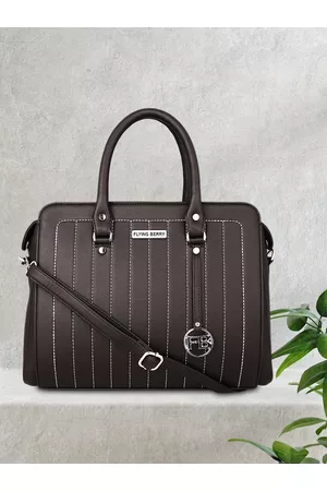 FLYING BERRY Black Solid Handheld Bag