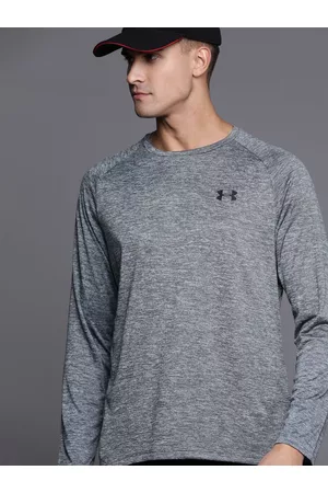 Under Armour Men Grey Melange Loose Fit Tech 2.0 T-shirt
