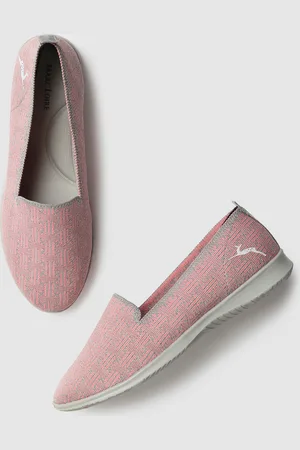 Marc Loire Women Pink & Grey Woven Design Slip-On Sneakers