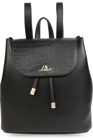 LAVIE Misty Women Black Textured Trendy Backpack