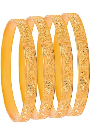 Shivansh Set Of 4 Gold-Plated Bangles