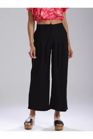 W Omen Black Palazzo Trousers
