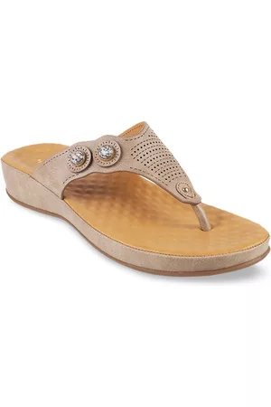 All Things Mochi Women Tan Embellished Sandals