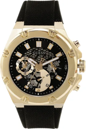 Guess Men Black Patterned Analogue Watch GW0334G2