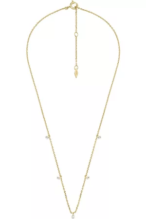Fossil Women Gold necklaces - Gold-Plated & White Brass Necklace