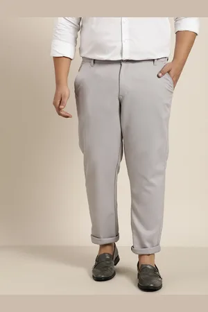 SOJANYA Men Grey Smart Trousers
