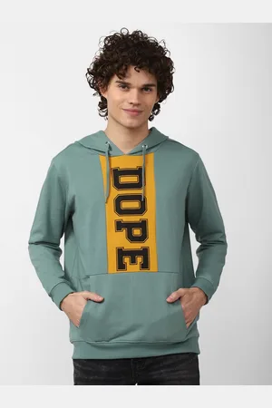 Forever 21 Men Printed Hooded Sweatshirt