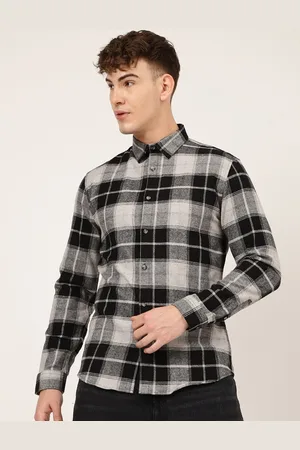 Lindbergh Men Slim Fit Tartan Checks Checked Cotton Casual Shirt