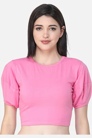 Cation Round Neck Crop Top