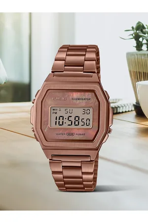 Casio Vintage A1000RG-5EF Rose Gold Digital Dial Rose Gold Stainless Steel Band D197