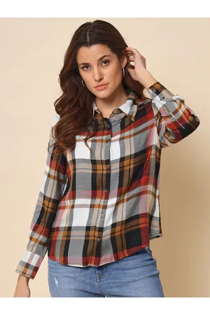 BEATNIK Women Tartan Checked Casual Shirt
