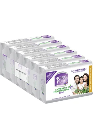 BOROPLUS Set of 6 Antiseptic & Moisturising Soap with Neem & Honey - 125 g Each