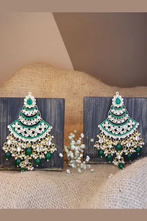 I Jewels Contemporary Chandbalis Earrings