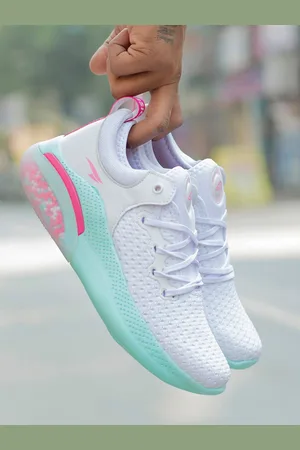 ASIAN Women White Mesh Running Non-Marking Shoes