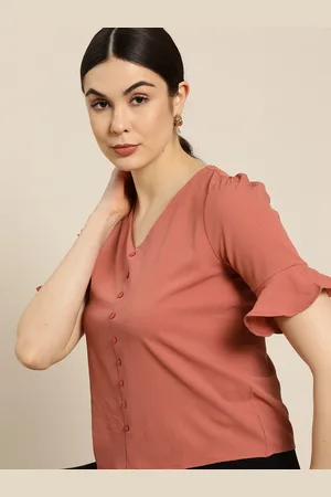 Invictus Women Rose Textured Smart Casual Top