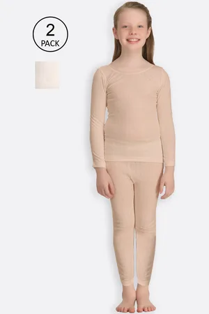 Kanvin Girls Pack of 2 Self Design Thermal Set