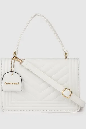 Fastrack Women Solid Structured Sling Bag with Quilted Detail