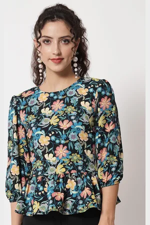 BEATNIK Floral Printed Peplum Top