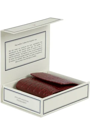 Hidesign Women Red Abstract Leather Three Fold Wallet