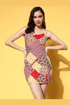 Berrylush Floral Crepe Bodycon Mini Dress