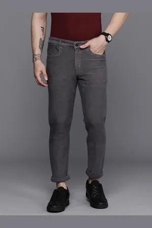 Louis Philippe Men Grey Slim Fit Low-Rise Stretchable Jeans